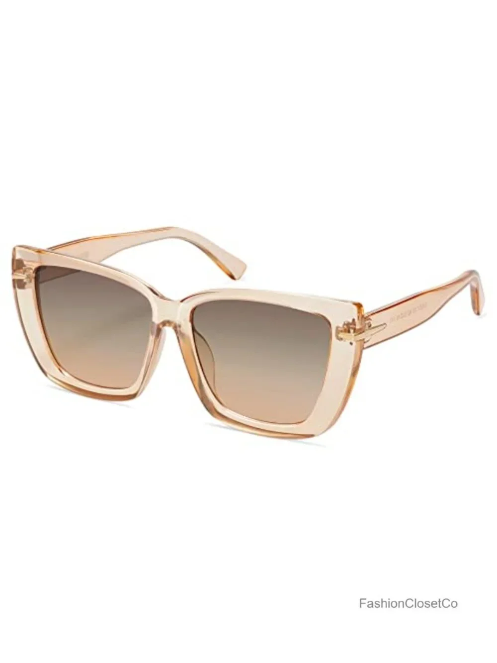 Oversized Cat Eye Sunglasses, UV400 Protection, Polycarbonate Frame,